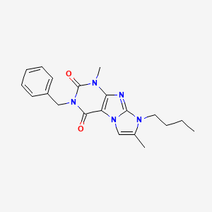3-benzyl-8-butyl-1,7-dimethyl-1H-imidazo[2,1-f]purine-2,4(3H,8H)-dione