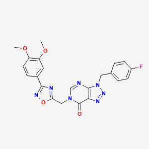 6-((3-(3,4-dimethoxyphenyl)-1,2,4-oxadiazol-5-yl)methyl)-3-(4-fluorobenzyl)-3H-[1,2,3]triazolo[4,5-d]pyrimidin-7(6H)-one