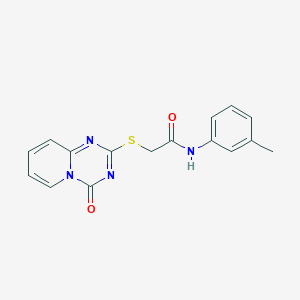 molecular formula C16H14N4O2S B2570533 N-(3-methylphenyl)-2-({4-oxo-4H-pyrido[1,2-a][1,3,5]triazin-2-yl}sulfanyl)acetamide CAS No. 896325-82-9