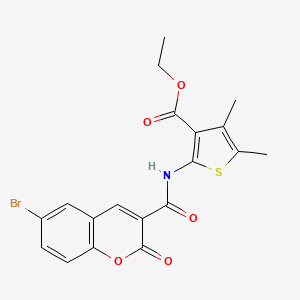 molecular formula C19H16BrNO5S B2570563 ethyl 2-(6-bromo-2-oxo-2H-chromene-3-amido)-4,5-dimethylthiophene-3-carboxylate CAS No. 448239-12-1