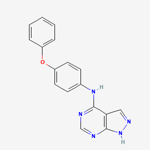 molecular formula C17H13N5O B2570567 N-(4-phenoxyphenyl)-1H-pyrazolo[3,4-d]pyrimidin-4-amine CAS No. 1021134-38-2
