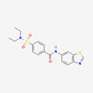 molecular formula C18H19N3O3S2 B2570576 N-(1,3-benzothiazol-6-yl)-4-(diethylsulfamoyl)benzamide CAS No. 899988-54-6