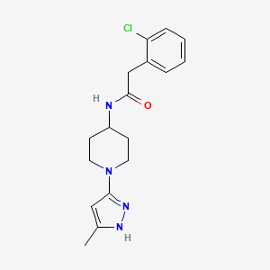 2-(2-chlorophenyl)-N-(1-(5-methyl-1H-pyrazol-3-yl)piperidin-4-yl)acetamide