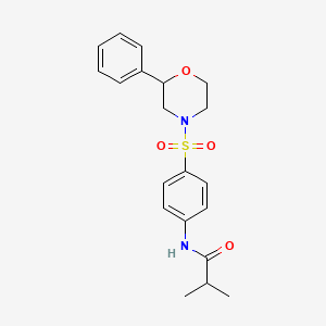 N-(4-((2-phenylmorpholino)sulfonyl)phenyl)isobutyramide