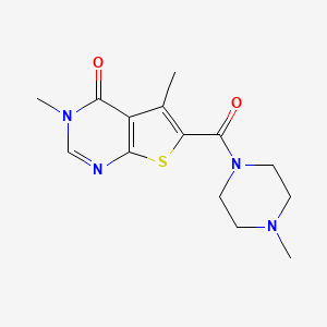 3,5-Dimethyl-6-(4-methylpiperazine-1-carbonyl)thieno[2,3-d]pyrimidin-4-one