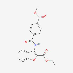 Ethyl 3-(4-(methoxycarbonyl)benzamido)benzofuran-2-carboxylate