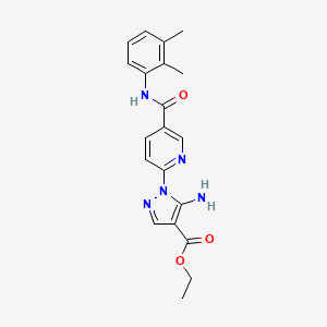 ethyl 5-amino-1-(5-((2,3-dimethylphenyl)carbamoyl)pyridin-2-yl)-1H-pyrazole-4-carboxylate