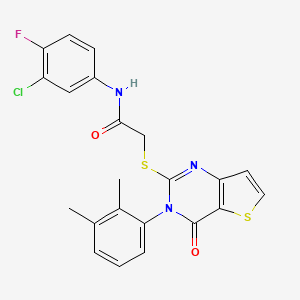 N-(3-chloro-4-fluorophenyl)-2-{[3-(2,3-dimethylphenyl)-4-oxo-3,4-dihydrothieno[3,2-d]pyrimidin-2-yl]sulfanyl}acetamide