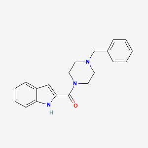 molecular formula C20H21N3O B2570615 (4-benzylpiperazin-1-yl)(1H-indol-2-yl)methanone CAS No. 41717-13-9