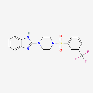 2-(4-((3-(trifluoromethyl)phenyl)sulfonyl)piperazin-1-yl)-1H-benzo[d]imidazole
