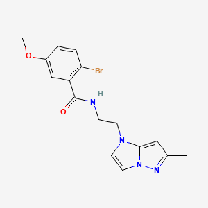 2-bromo-5-methoxy-N-(2-(6-methyl-1H-imidazo[1,2-b]pyrazol-1-yl)ethyl)benzamide