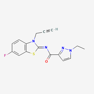 (Z)-1-ethyl-N-(6-fluoro-3-(prop-2-yn-1-yl)benzo[d]thiazol-2(3H)-ylidene)-1H-pyrazole-3-carboxamide