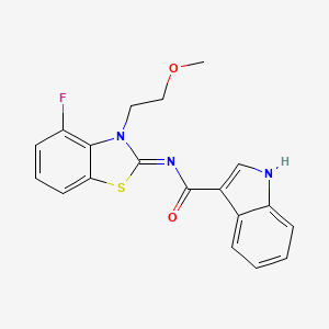 (Z)-N-(4-fluoro-3-(2-methoxyethyl)benzo[d]thiazol-2(3H)-ylidene)-1H-indole-3-carboxamide