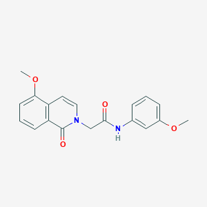 molecular formula C19H18N2O4 B2570657 2-(5-methoxy-1-oxoisoquinolin-2-yl)-N-(3-methoxyphenyl)acetamide CAS No. 868223-51-2