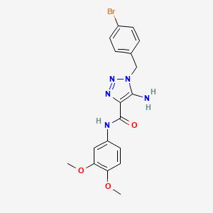 molecular formula C18H18BrN5O3 B2570665 5-amino-1-(4-bromobenzyl)-N-(3,4-dimethoxyphenyl)-1H-1,2,3-triazole-4-carboxamide CAS No. 899973-37-6