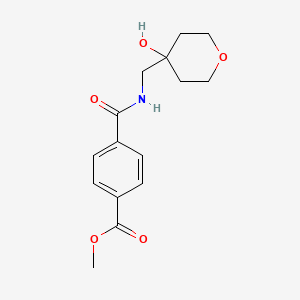 molecular formula C15H19NO5 B2570668 methyl 4-{[(4-hydroxyoxan-4-yl)methyl]carbamoyl}benzoate CAS No. 1351605-44-1