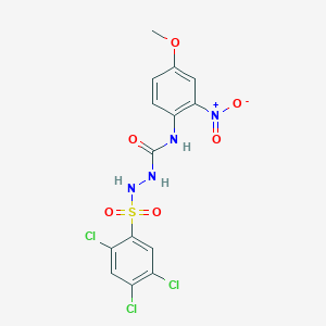 4-(2-Nitro-4-methoxyphenyl)-1-((2,4,5-trichlorophenyl)sulfonyl)semicarbazide