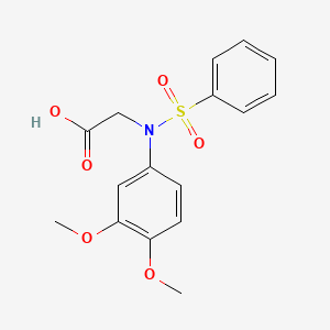 N-(3,4-Dimethoxyphenyl)-N-(phenylsulfonyl)glycine