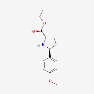 Ethyl (2S,5S)-5-(4-methoxyphenyl)pyrrolidine-2-carboxylate