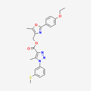 (2-(4-ethoxyphenyl)-5-methyloxazol-4-yl)methyl 5-methyl-1-(3-(methylthio)phenyl)-1H-1,2,3-triazole-4-carboxylate