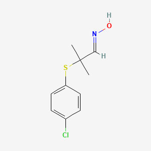 (E)-N-{2-[(4-chlorophenyl)sulfanyl]-2-methylpropylidene}hydroxylamine