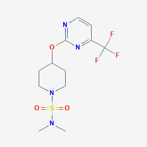 N,N-Dimethyl-4-[4-(trifluoromethyl)pyrimidin-2-yl]oxypiperidine-1-sulfonamide