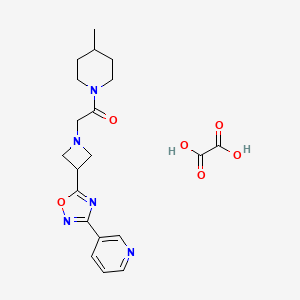 1-(4-Methylpiperidin-1-yl)-2-(3-(3-(pyridin-3-yl)-1,2,4-oxadiazol-5-yl)azetidin-1-yl)ethanone oxalate
