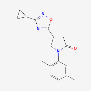 molecular formula C17H19N3O2 B2570764 4-(3-Cyclopropyl-1,2,4-oxadiazol-5-yl)-1-(2,5-dimethylphenyl)pyrrolidin-2-one CAS No. 1170212-10-8