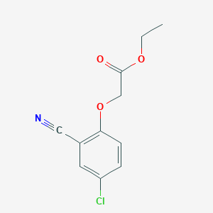 molecular formula C11H10ClNO3 B2570765 Ethyl 2-(4-chloro-2-cyanophenoxy)acetate CAS No. 401631-70-7