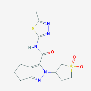 2-(1,1-dioxidotetrahydrothiophen-3-yl)-N-(5-methyl-1,3,4-thiadiazol-2-yl)-2,4,5,6-tetrahydrocyclopenta[c]pyrazole-3-carboxamide