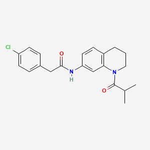 2-(4-chlorophenyl)-N-(1-isobutyryl-1,2,3,4-tetrahydroquinolin-7-yl)acetamide