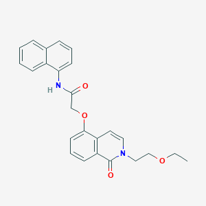 2-[2-(2-ethoxyethyl)-1-oxoisoquinolin-5-yl]oxy-N-naphthalen-1-ylacetamide