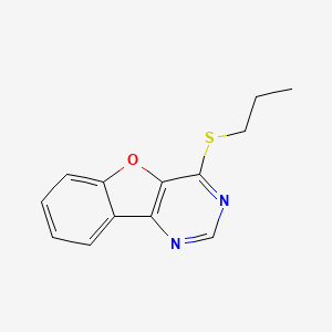 molecular formula C13H12N2OS B2570834 4-(Propylthio)benzofuro[3,2-d]pyrimidine CAS No. 851130-43-3