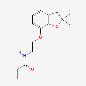 molecular formula C15H19NO3 B2570835 N-[2-[(2,2-Dimethyl-3H-1-benzofuran-7-yl)oxy]ethyl]prop-2-enamide CAS No. 2411235-55-5