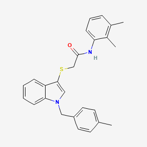 molecular formula C26H26N2OS B2570844 N-(2,3-dimethylphenyl)-2-[1-[(4-methylphenyl)methyl]indol-3-yl]sulfanylacetamide CAS No. 681276-75-5
