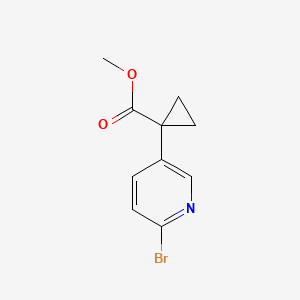 molecular formula C10H10BrNO2 B2570901 Methyl 1-(6-bromopyridin-3-YL)cyclopropanecarboxylate CAS No. 1346539-47-6