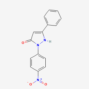 molecular formula C15H11N3O3 B2570922 1-(4-nitrophenyl)-3-phenyl-1H-pyrazol-5-ol CAS No. 692264-91-8