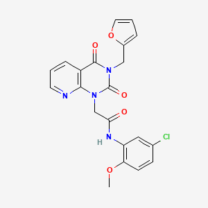 molecular formula C21H17ClN4O5 B2570939 N-(5-chloro-2-methoxyphenyl)-2-{3-[(furan-2-yl)methyl]-2,4-dioxo-1H,2H,3H,4H-pyrido[2,3-d]pyrimidin-1-yl}acetamide CAS No. 902923-05-1