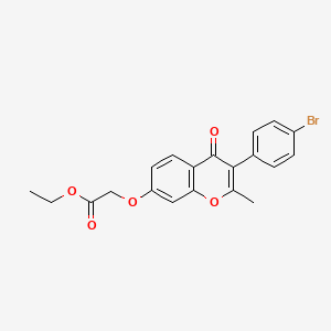 B2570960 Ethyl 2-[3-(4-bromophenyl)-2-methyl-4-oxochromen-7-yl]oxyacetate CAS No. 610762-53-3