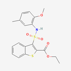molecular formula C19H19NO5S2 B2570978 Ethyl 3-[(2-methoxy-5-methylphenyl)sulfamoyl]-1-benzothiophene-2-carboxylate CAS No. 932303-43-0