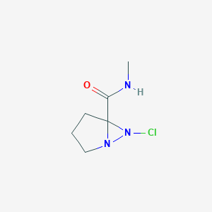 molecular formula C6H10ClN3O B025710 6-Chloro-N-methyl-1,6-diazabicyclo[3.1.0]hexane-5-carboxamide CAS No. 108392-50-3