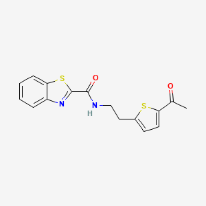 molecular formula C16H14N2O2S2 B2571003 N-(2-(5-acetylthiophen-2-yl)ethyl)benzo[d]thiazole-2-carboxamide CAS No. 2034347-79-8