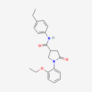 molecular formula C21H24N2O3 B2571019 1-(2-ethoxyphenyl)-N-(4-ethylphenyl)-5-oxopyrrolidine-3-carboxamide CAS No. 873569-86-9