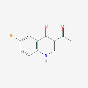 molecular formula C11H8BrNO2 B2571100 3-Acetyl-6-bromoquinolin-4(1H)-one CAS No. 99867-16-0