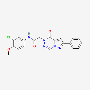 molecular formula C20H16ClN5O3 B2571109 N-(3-chloro-4-methoxyphenyl)-2-(4-oxo-2-phenylpyrazolo[1,5-d][1,2,4]triazin-5(4H)-yl)acetamide CAS No. 1021020-48-3