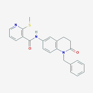 molecular formula C23H21N3O2S B2571145 N-(1-benzyl-2-oxo-1,2,3,4-tetrahydroquinolin-6-yl)-2-(methylsulfanyl)pyridine-3-carboxamide CAS No. 1211030-26-0