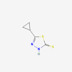 molecular formula C5H6N2S2 B2571170 5-Cyclopropyl-1,3,4-thiadiazole-2-thiol CAS No. 66464-83-3