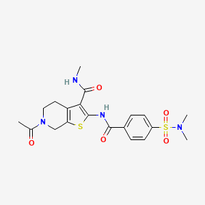 B2571176 6-acetyl-2-[[4-(dimethylsulfamoyl)benzoyl]amino]-N-methyl-5,7-dihydro-4H-thieno[2,3-c]pyridine-3-carboxamide CAS No. 534555-06-1