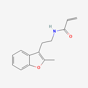molecular formula C14H15NO2 B2571239 N-[2-(2-methyl-1-benzofuran-3-yl)ethyl]prop-2-enamide CAS No. 2094627-77-5