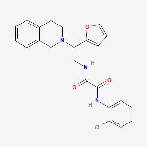 molecular formula C23H22ClN3O3 B2571242 N1-(2-chlorophenyl)-N2-(2-(3,4-dihydroisoquinolin-2(1H)-yl)-2-(furan-2-yl)ethyl)oxalamide CAS No. 898433-30-2
